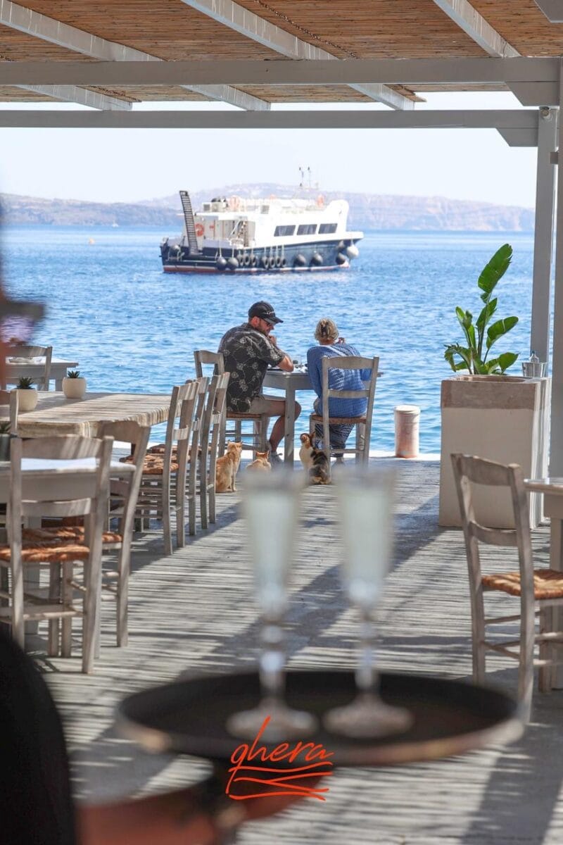 Qhera Santorini — Private Boat Transfer & Seafront Seafood Dining in Thirassia Qhera Santorini — Private Boat Transfer & Seafront Seafood Dining in Thirassia