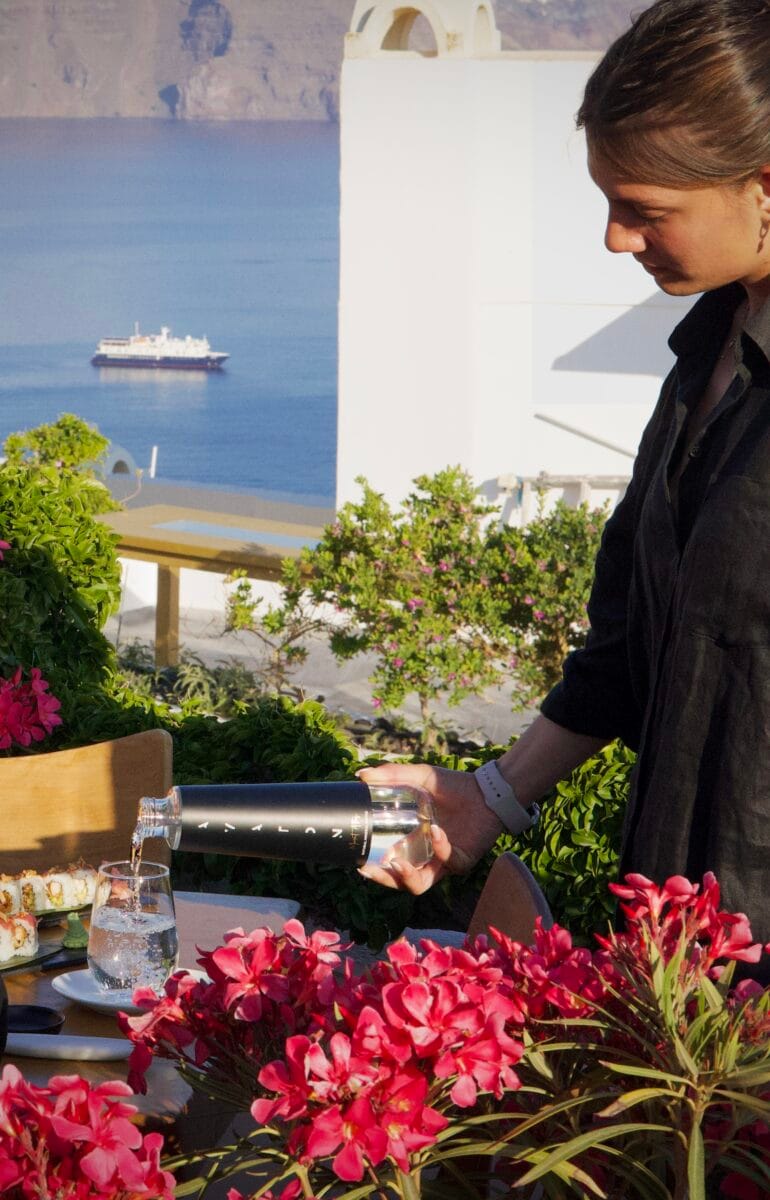 Naos Oia — Sushi, Mediterranean Bites & Cocktails with Sunset Views in Oia Naos Oia — Sushi, Mediterranean Bites & Cocktails with Sunset Views in Oia