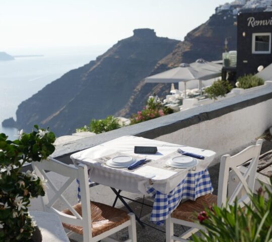 Aktaion Restaurant Firostefani Santorini — Traditional Greek Tavern with Caldera Views Since 1922