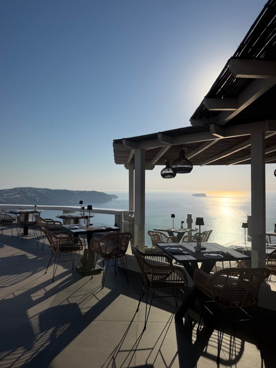 Athermi Restaurant Santorini — Mediterranean Cuisine & Sunset Caldera Views in Megalochori Athermi Restaurant Santorini — Mediterranean Cuisine & Sunset Caldera Views in Megalochori